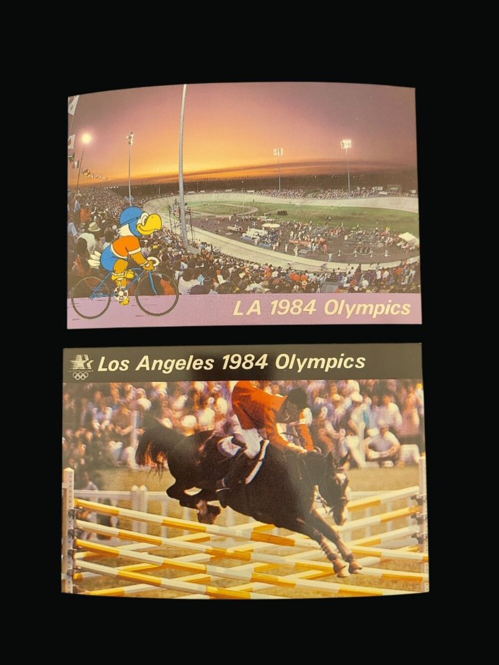 Los Angeles 1984 Olympics Postcard Set Featuring Cycling & Equestrian Events